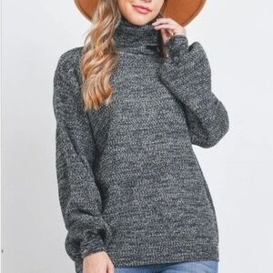 Sweater Weather Turtleneck in Charcoal